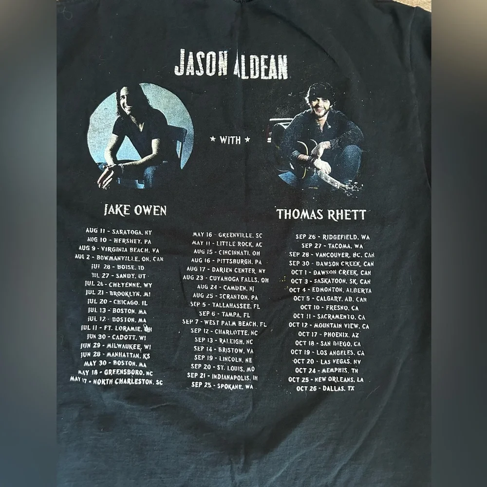 Jason Aldean 2013 Concert Tour T-shirt Size Medium - Picture 4 of 6